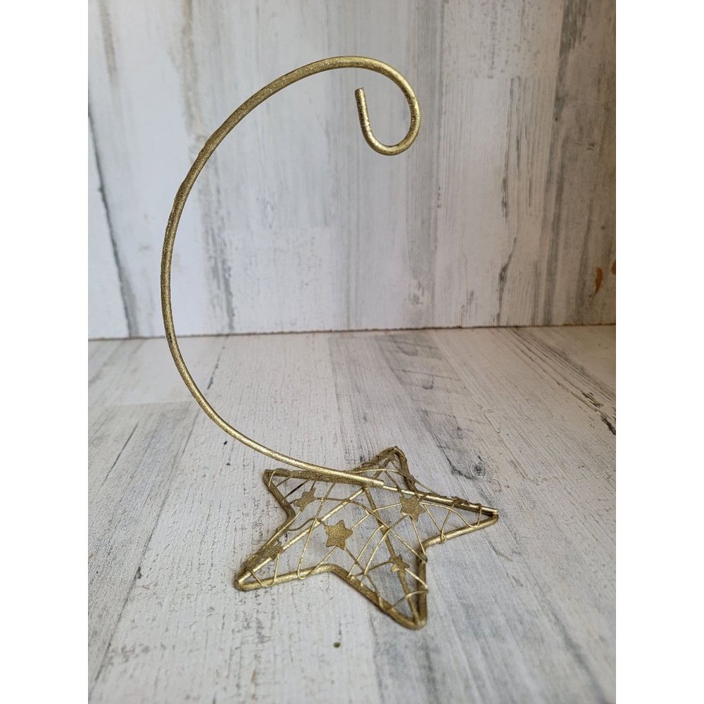 Star metal wire hanging ornament figure xmas golden decor‎